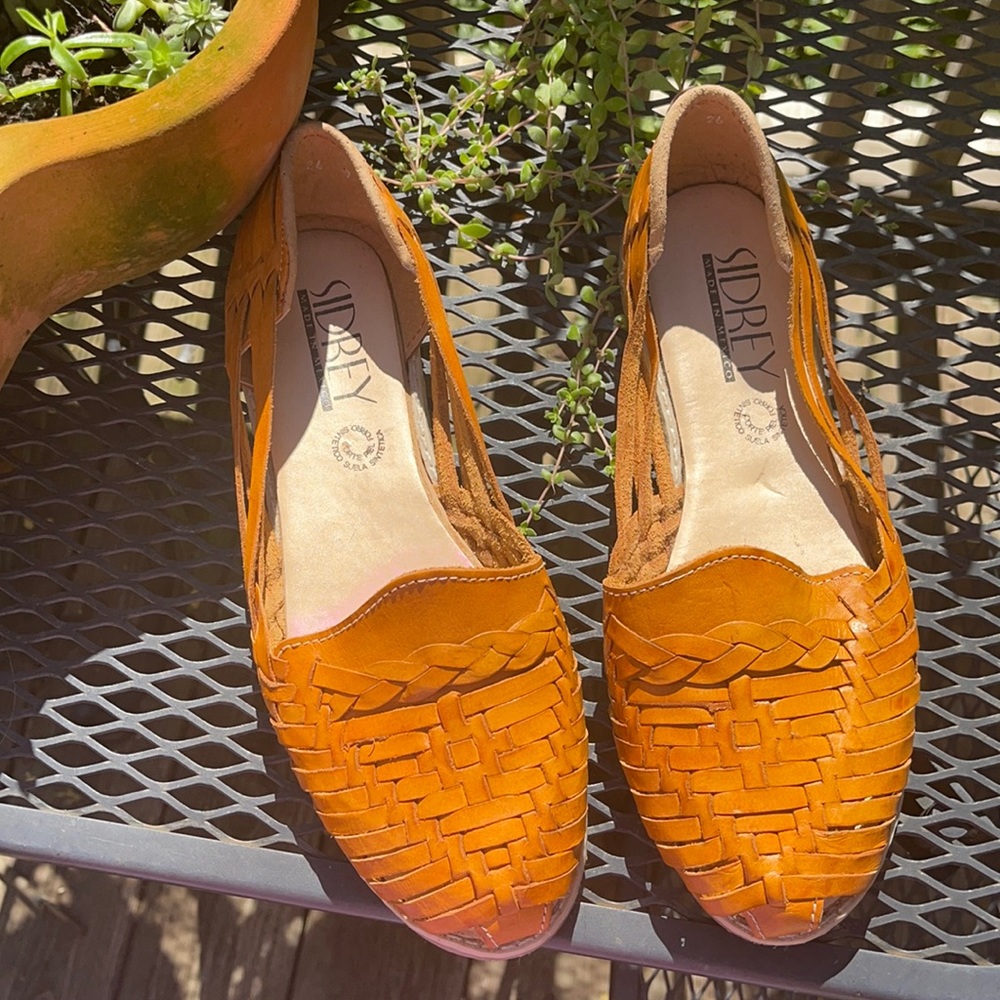 Leather sandals bought in Mexico